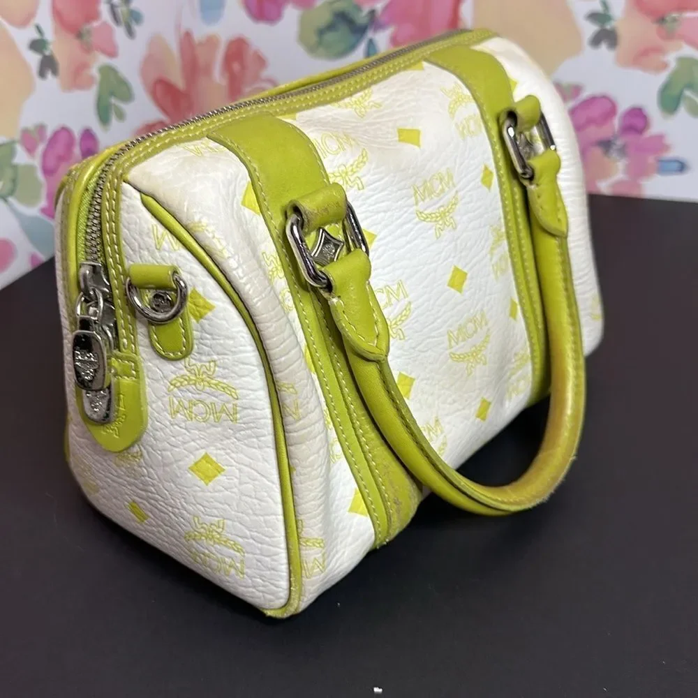 💯Authentic MCM Boston Handbag - Small🍀 - Picture 8 of 16